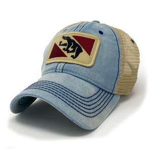 New Bern Flag Trucker Hat, Americana Blue