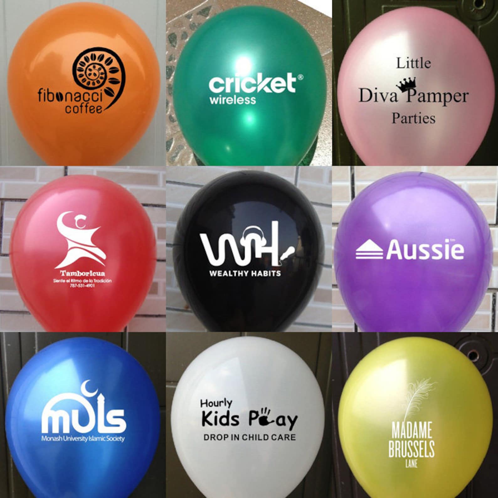 12 inch Personalised balloons Latex balloon logo custom Etsy