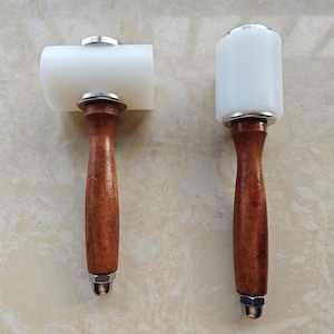 Martello per intaglio del cuoio, martello in nylon con manico in legno
