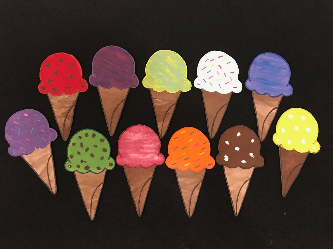Ice Cream Cones Felt Story Pattern & Script Etsy