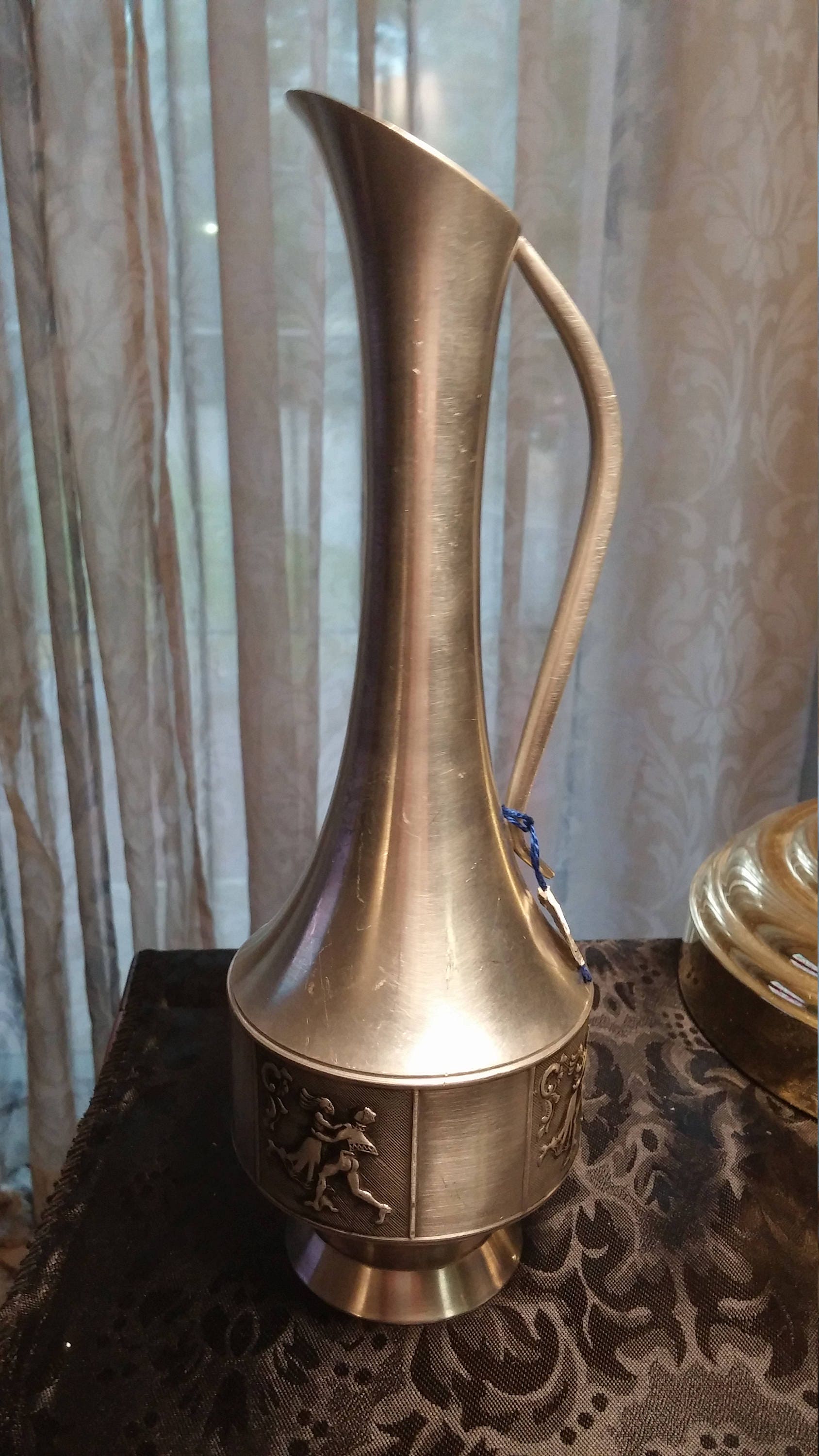 Vintage TINN Norway Norwegian Pewter Ewer/Pitcher/Vase 269