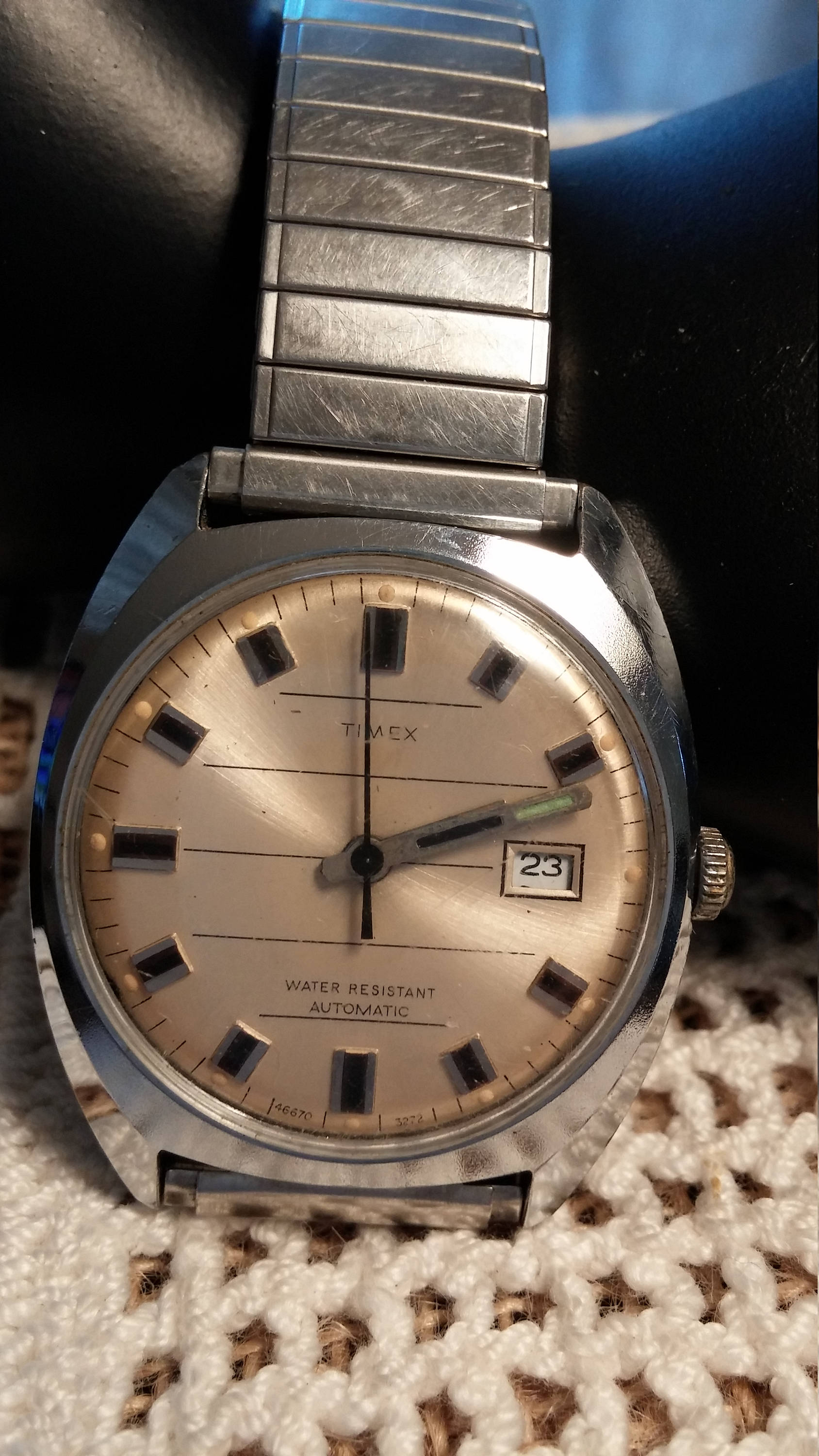 timex stainless steel back water resistant