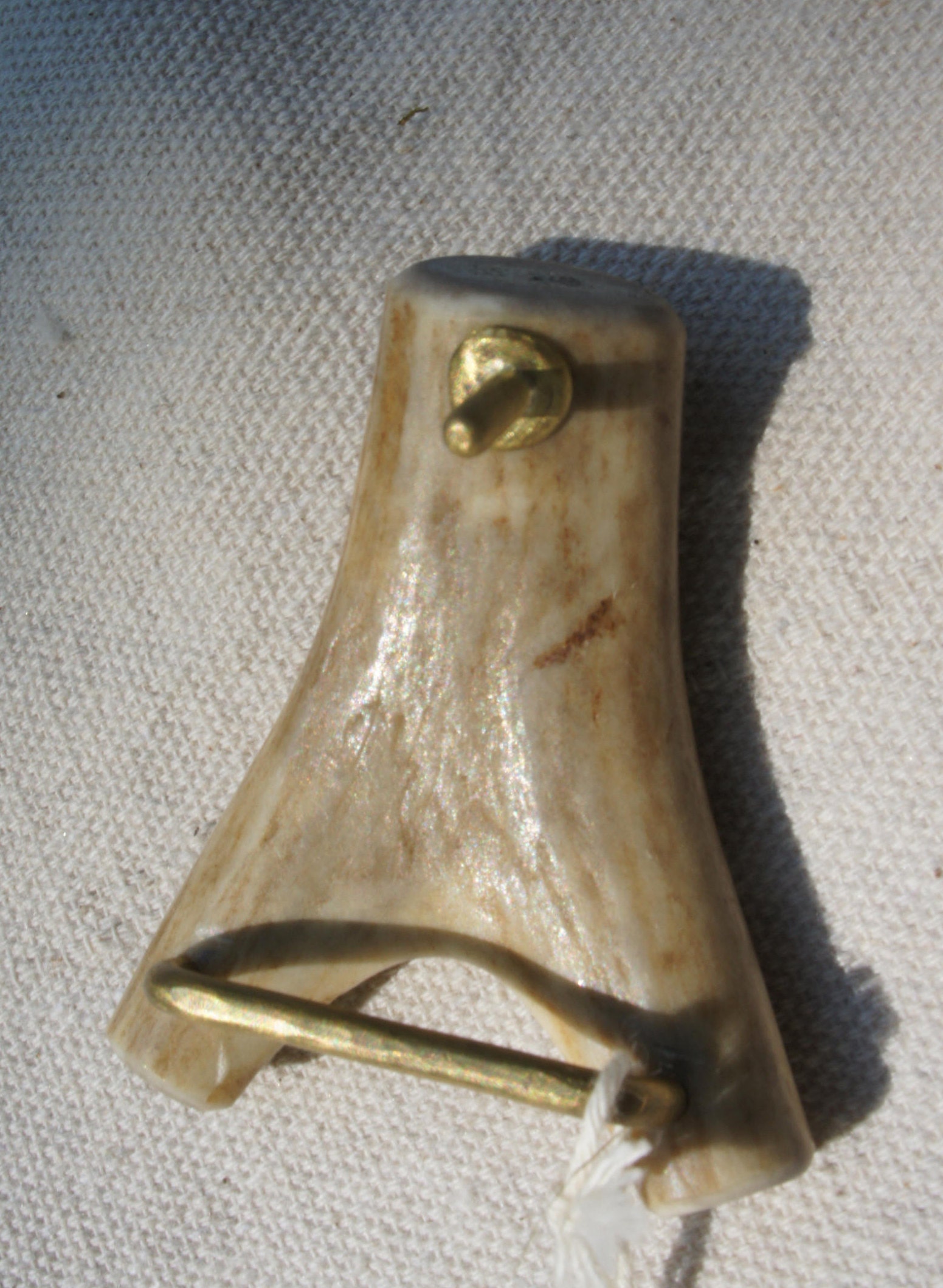 DEER ANTLER Belt Buckle Carving Hand Made Scrimshaw Brass Etsy