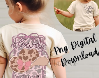 Cowgirl Hat Southern Girl PNG, Howdy Design (Digital Download)