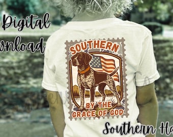 Southern Dog Shirt PNG, Camo Design (Digital Download)