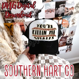 Killin Me Smalls Baseball Mama Hat Patch PNG (Digital Download)