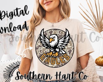 Eagles Camo Shirt PNG, Southern Football Shirt (Digital Download)