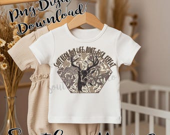 Southern Deer Camo Shirt PNG, Hunt Fish Repeat (Digital Download)
