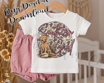 Southern Girl Dog Shirt PNG, Southern Girl Shirt, Southern Shirt PNG, Southern Girl Camo Shirt PNg