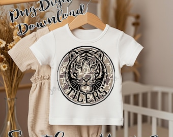 Tigers Camo Shirt PNG, Southern Boy Design (Digital Download)