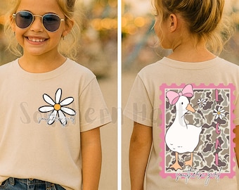 Cute Goose Southern Little Girl Shirt Shirt PNG, Southern Girl Shirt, Southern Shirt PNG, Southern Girl Camo Shirt PNg