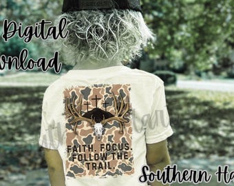 Camo Cross Southern Boy Shirt PNG, Hunting Digital File (300 DPI)