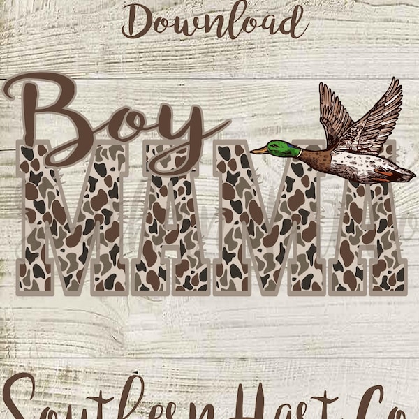 Boy Mama Duck Camo PNG, Southern Charm (Digital File)