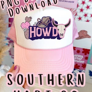 Howdy Western Hat Patch PNG for Trucker Hats, Digital Patch Design for Hats, Sublimation PNG for Leather Patch Hats, Western Hat Patch File