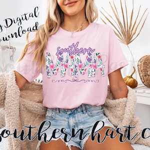 Southern Mama Shirt PNG, Floral Mama PNG, Mama PNG, Mama Shirt