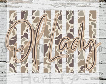 Ol' Lady PNG | Southern Wife Shirt Design | Hunting Wife Sublimation PNG | Country Girl Digital Download | DTF Transfer Design