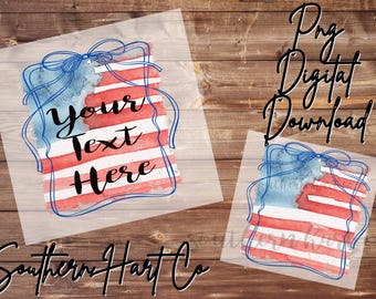 Coquette Bow USA Flag PNG | 4th of July Shirt Design (Digital Download)