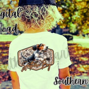 Walker Hound Png, Southern Boy Dog Shirt PNG, Southern Boy Shirt, Southern Shirt PNG, Southern Boy Camo Shirt PNg