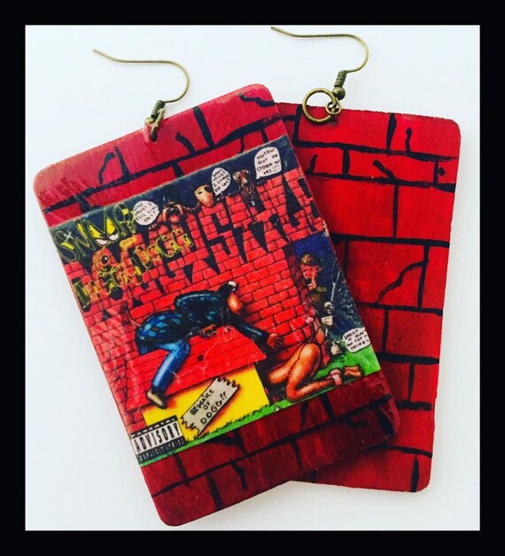 Snoop dogg earrings hiphop earrings large earrings custom earrings