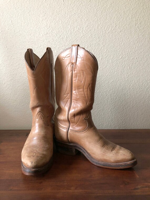 Vintage Tony Lama Camel Leather Cowboy Vintage Tony Lama Snakeskin Boots mens
