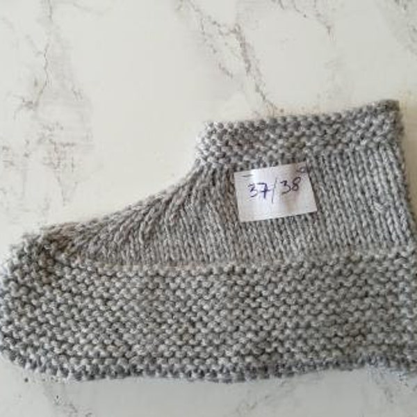 chaussons d'intérieur en laine, tricotés mains