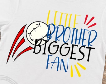 Little Brother Mayor Fan Baseball SVG archivo de corte para Cricut o Silhouette Cutting Machines, Play ball svg, Digital Download