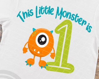 Monster Birthday  shirt svg, 1st Birthday svg, monster svg files for cricut, Monster Birthday svg, Little monster svg, cutfile Cameo, Sizzix