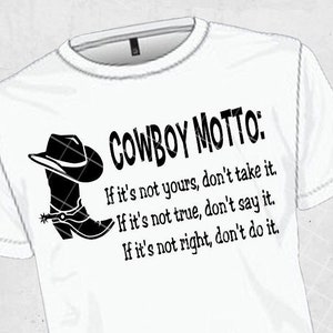 Cowboy Motto svg, Cowboy svg, Inspirational svg, Cowboy boot svg, Cowboy quotes, Cowboy Sayings, Cowboy saying shirts, Cowboy hat svg