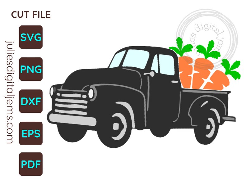 Download Vintage truck Easter SVG designs Vintage Truck Clipart | Etsy