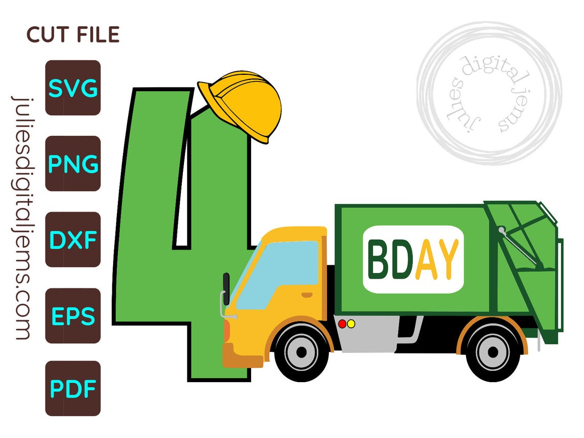 Garbage Truck Birthday Shirt Trash Truck Birthday Boy Etsy