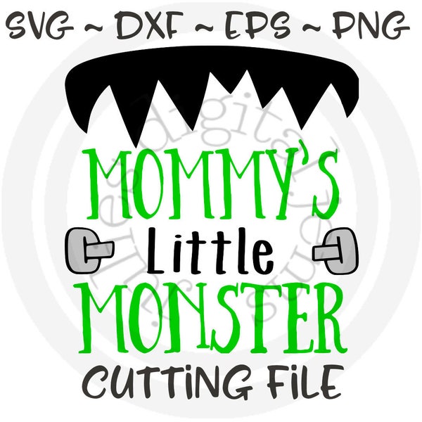 Mommy's little monster svg, Frankenstein svg, Monster shirt svg, Monster treat bag svg, Monster Halloween svg, Kids monster shirt. Dracula