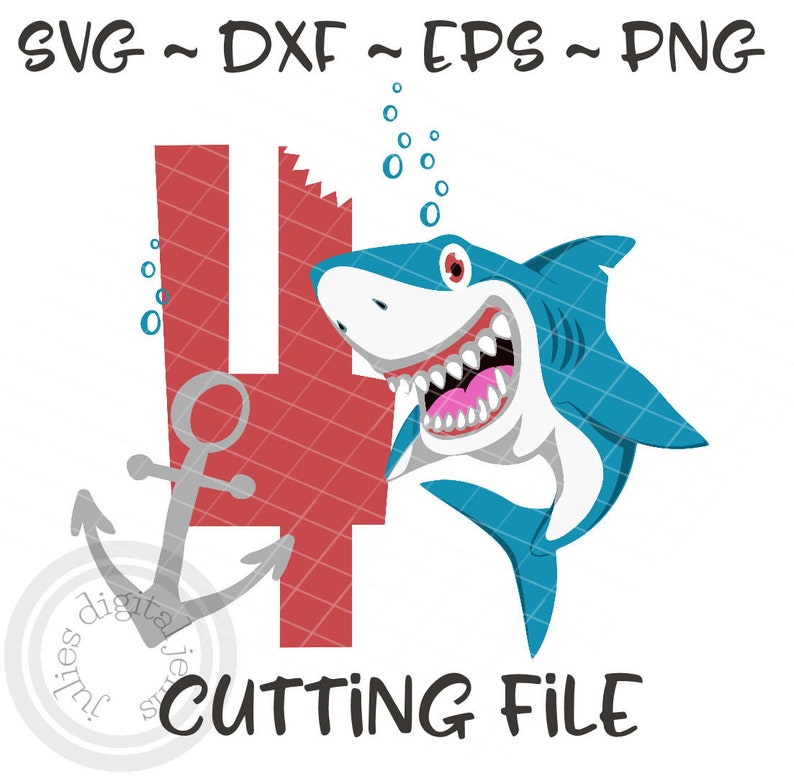 Download Shark birthday shirt Shark birthday svg 4th Birthday SVG ...