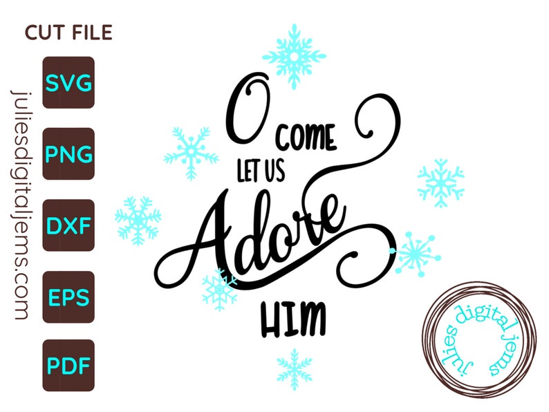 Download Arabesque Tile Ornament O Come Let us Adore Him Holly svg ...