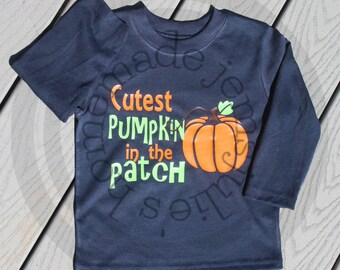 Calabaza más linda en el parche SVG - Pumkin svg - Camisa de calabaza para niños - Truco de calabaza o bolsa de golosina - niños Halloween svg - Otoño svg, Sublimación