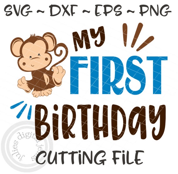 Download Cute Monkey Svg Baby Birthday Childs Shirt Boy Or Girl Birthday Shirt Svg Transfer Clip Art Art Collectibles