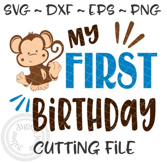 Download Cute Monkey Svg Baby Birthday Childs Shirt Boy Or Girl Birthday Shirt Svg Transfer Clip Art Art Collectibles