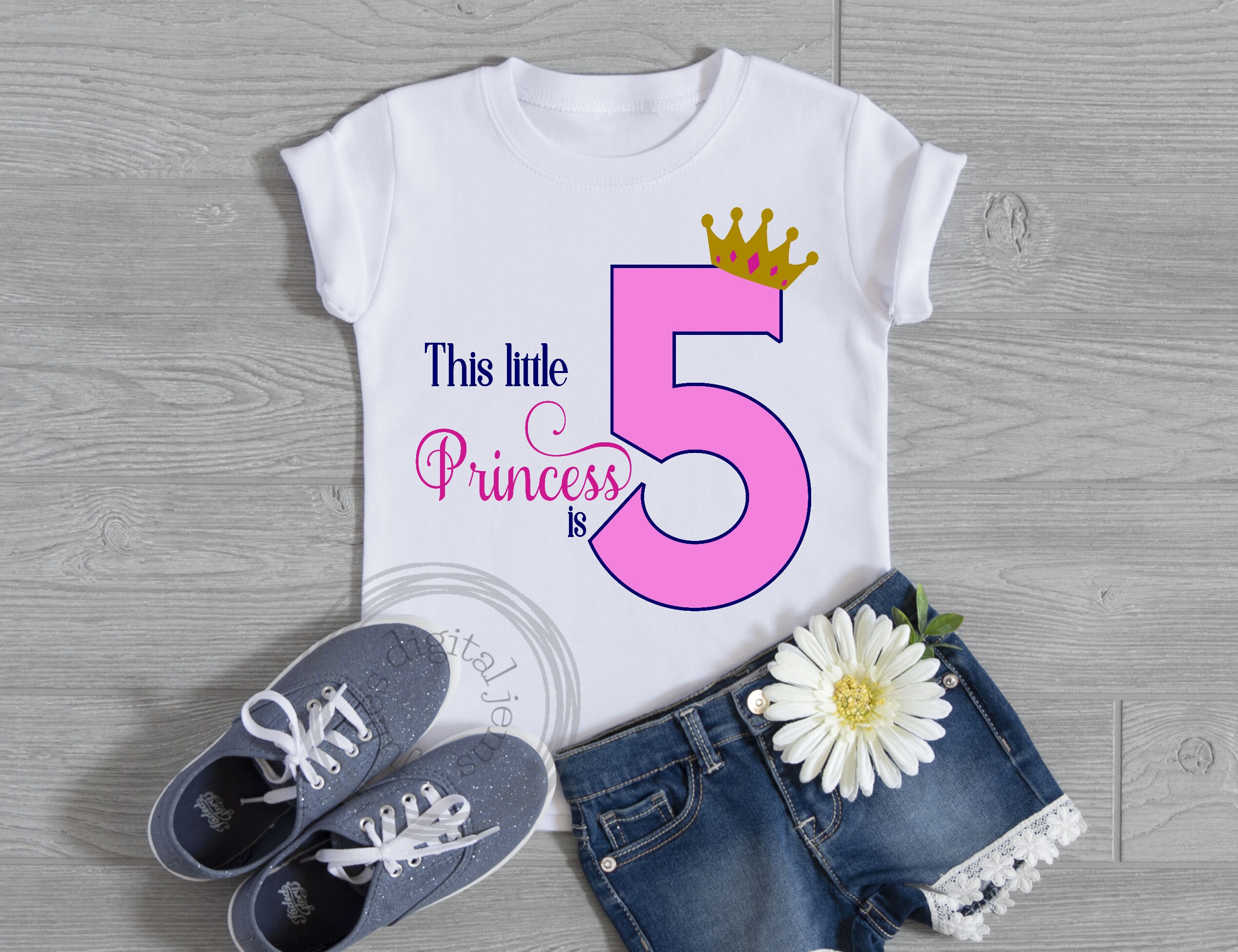 Download Princess Birthday Svg 5th Birthday Svg Birthday Svg Etsy