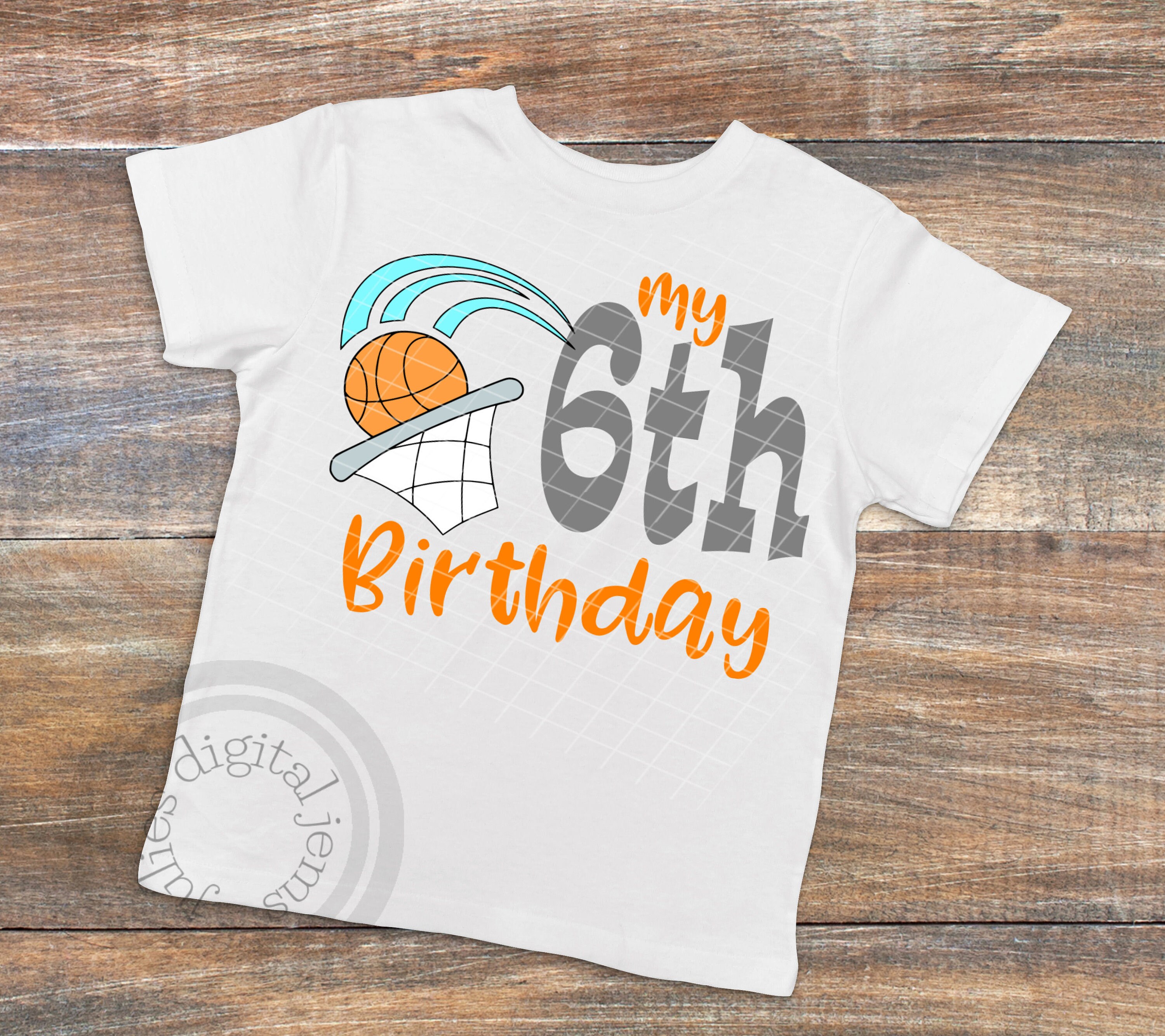 Download 6th Birthday Shirt Boy Svg Basketball Birthday Svg Etsy