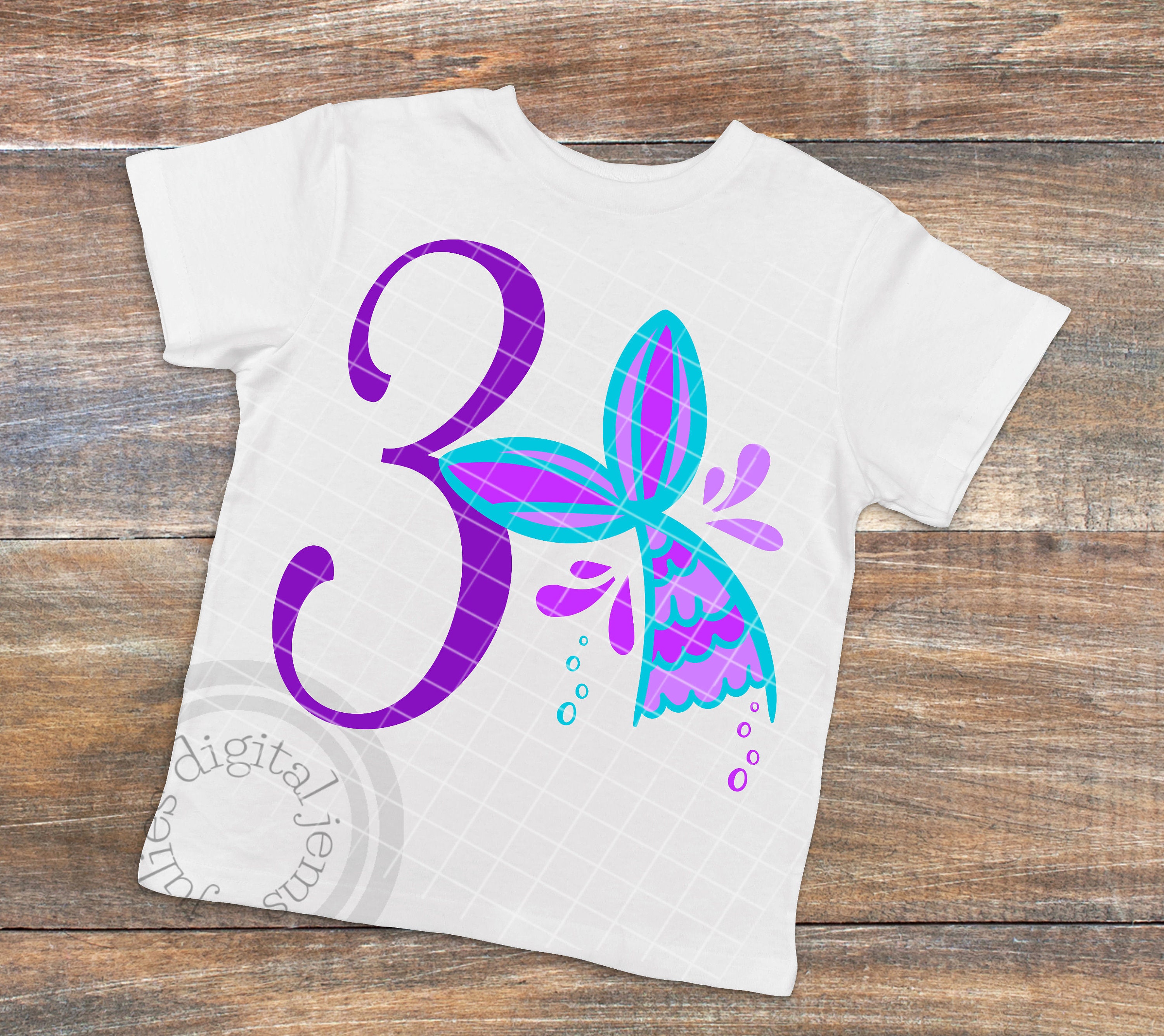 Download Mermaid Birthday Shirt Svg Mermaid Birthday Svg Designs 3rd Etsy