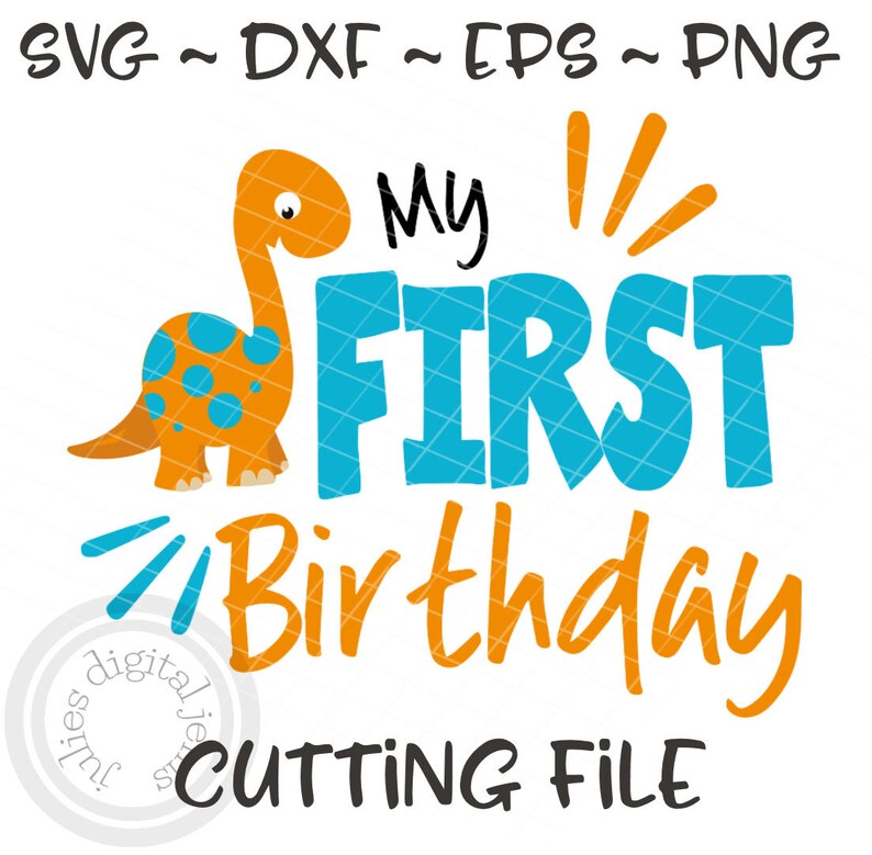 Download Dinosaur Birthday svg 1st Birthday svg Dinosaur svg cut | Etsy