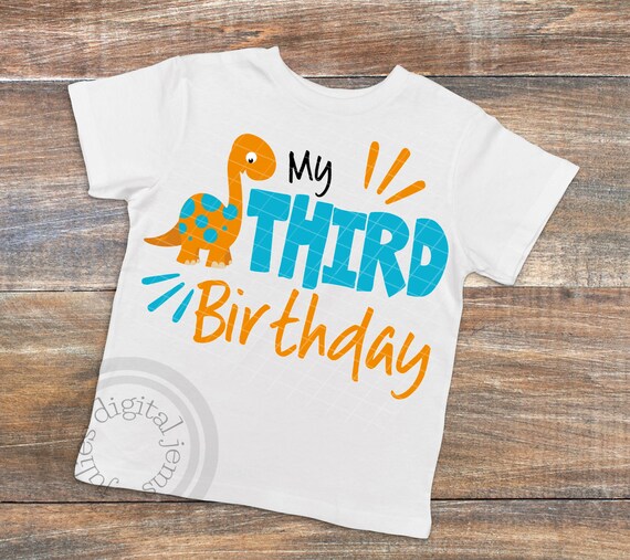 Download Dinosaur Birthday Svg 3rd Birthday Svg Dinosaur Svg Cut Etsy