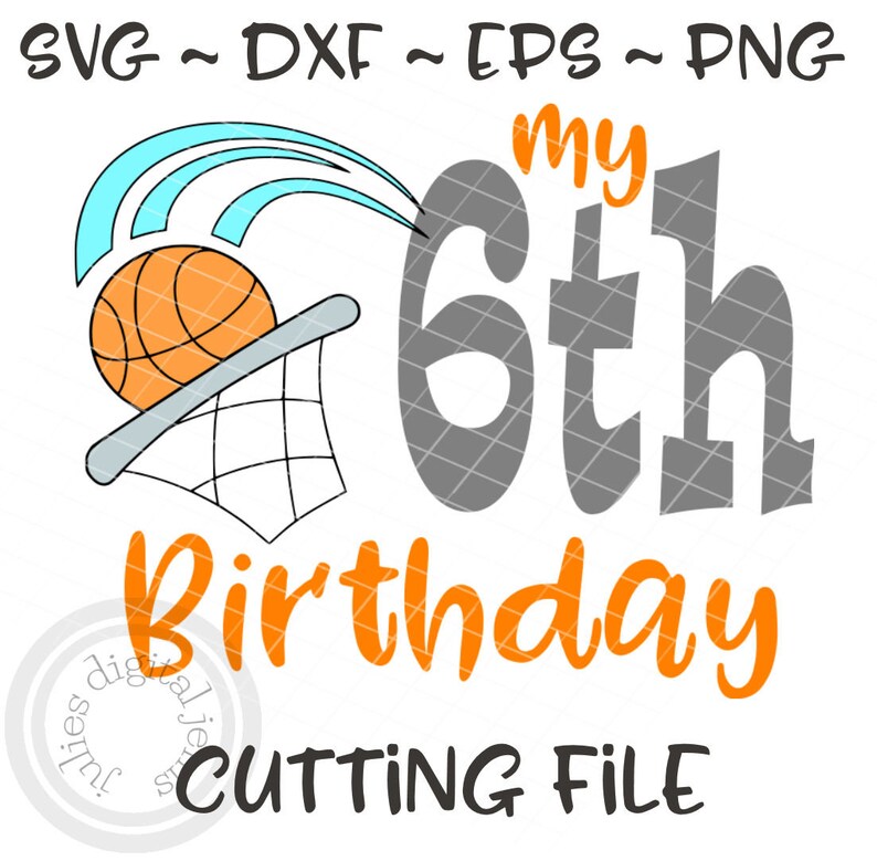 Download 6th Birthday shirt boy svg Basketball Birthday svg | Etsy