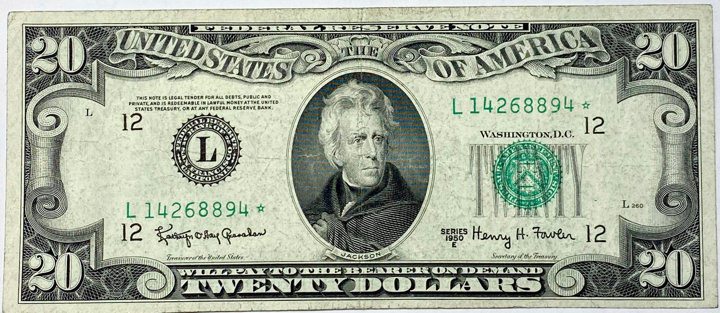 20 dollar bill with star note
