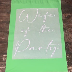 Wife of the Party Iron On | Bride Jean Jacket | Wife of the Party | Mrs Last Name Iron On | Mrs Denim Jacket Iron On | Bride Jean Jacket