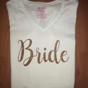 DIY Bride Iron On | Bride DIY Iron On | Wedding Iron On | Mrs Iron On | Wedding Day Shirt | Bridal Shower Gift | Glitter Bride Iron On