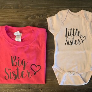 DIY Big Sister Iron on DIY Little Sister Iron on Big | Etsy
