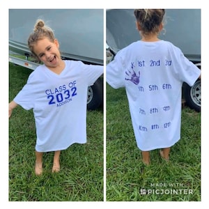 Handprint | Watch Me Grow T-Shirt | Class of 2032 | Graduation | Class of 2033 | Class of 2034 | Class of 2035 | Handprint Shirt | Paint Tee