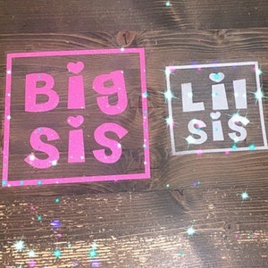 Big Sis and Lil Sis Iron On | Big Sis and Lil Bro Iron On | Big Bro and Lil Bro Iron On | Sibling Iron On | Pregnancy Announcement