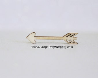 50 - 1-3/8" Wood Arrows - Tiny Wooden Arrows - Woodcraft - Valentine's Day - Cupid's Arrow - Wedding Confetti - Arrow Wood Shapes