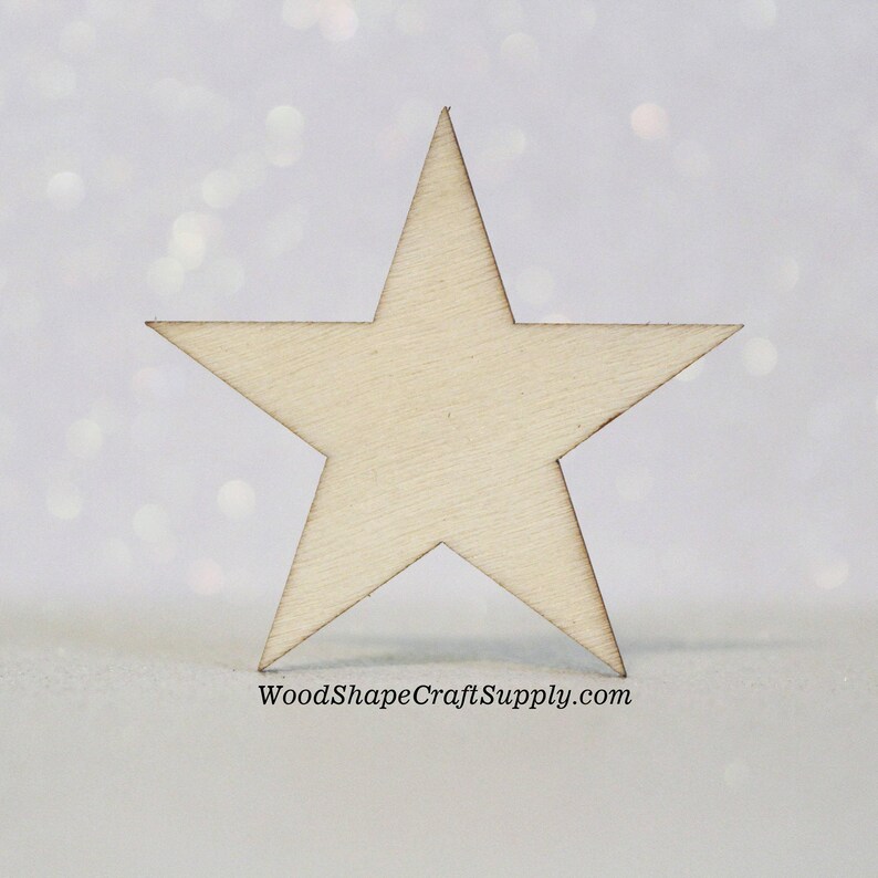 50 1 3 4 Inch Wood Star Woodcraft Supplies Diy Craft